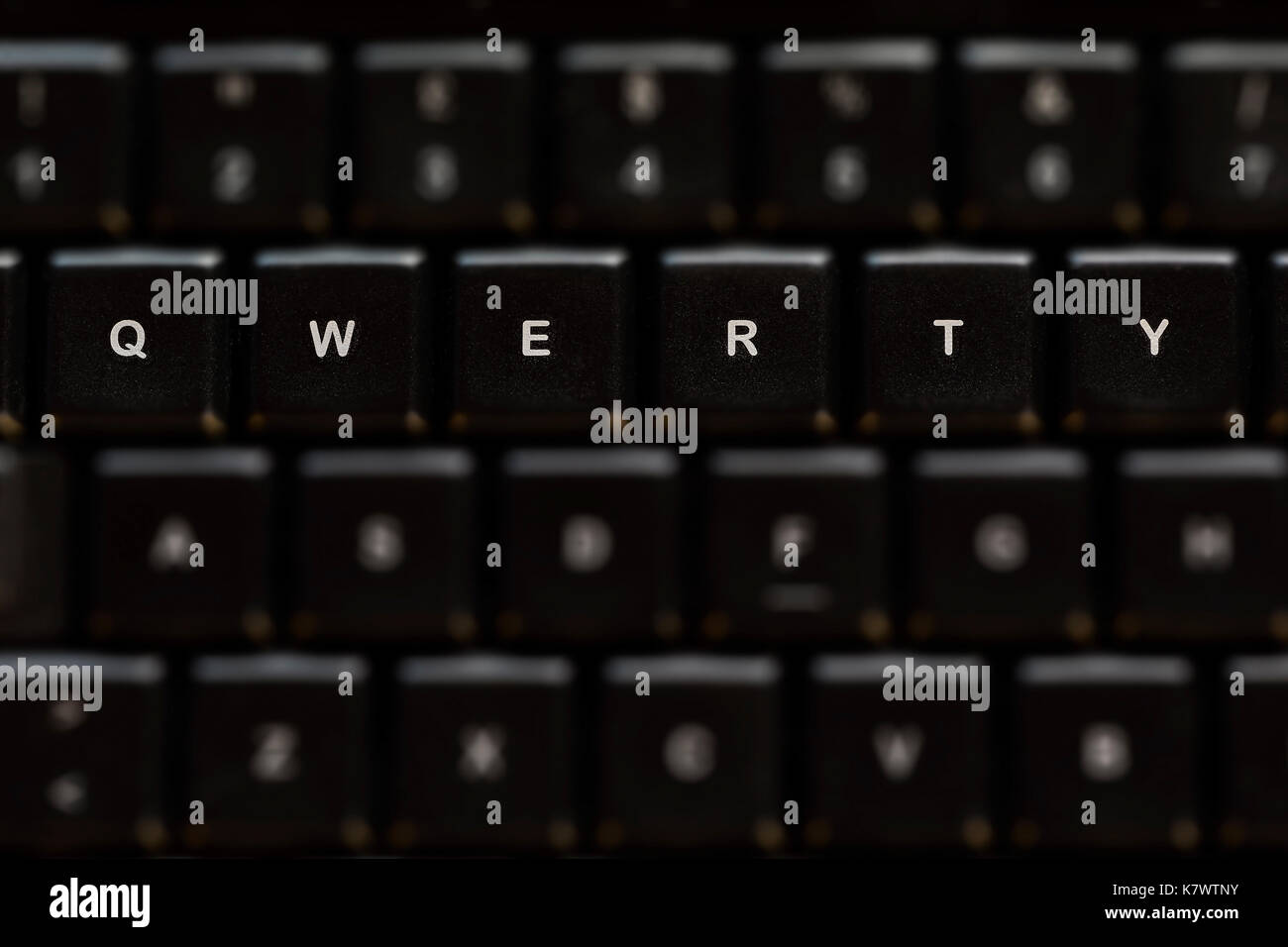 Détail d'un clavier qwerty Photo Stock - Alamy
