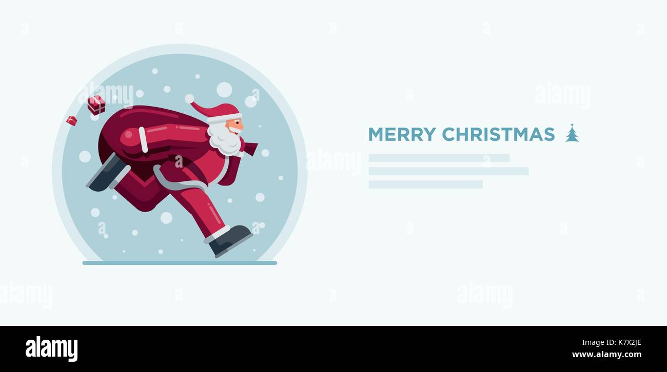 Illustration vecteur de Noël du père Noël. concept design. Illustration de Vecteur