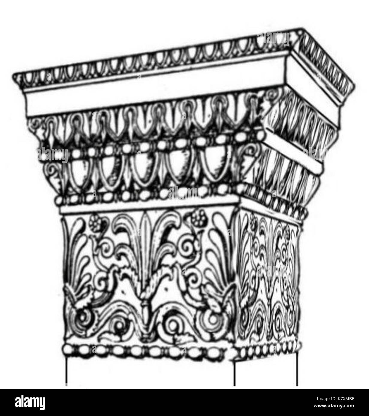 L'anta ionique capital lors de l'Erechtheum Banque D'Images