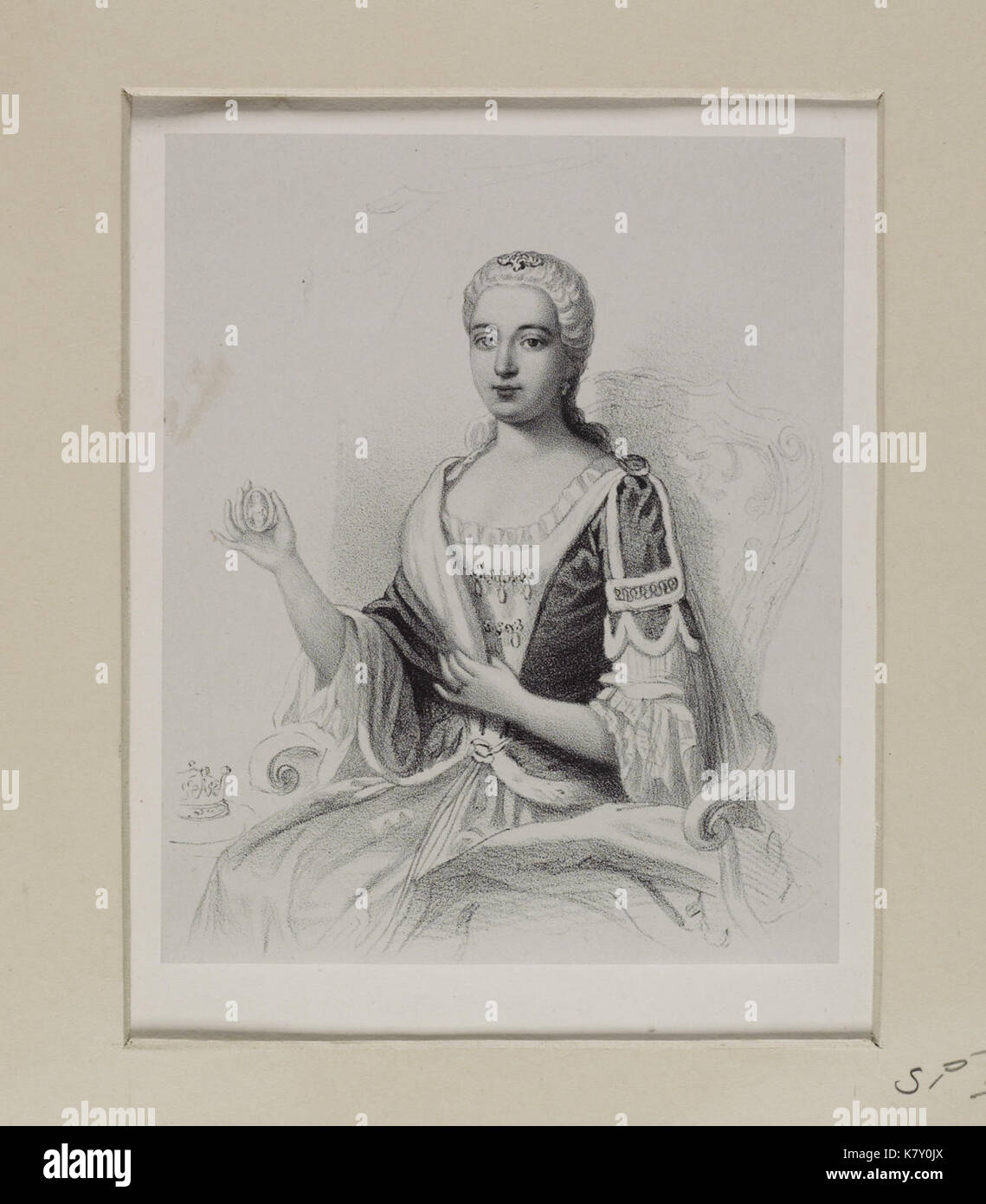 Broadside Jacobite Dame Catherine Stuart, Lady Maxwell, comtesse de Nithsdale (1705 1765), épouse de William Maxwell, comte de Nithsdale Banque D'Images