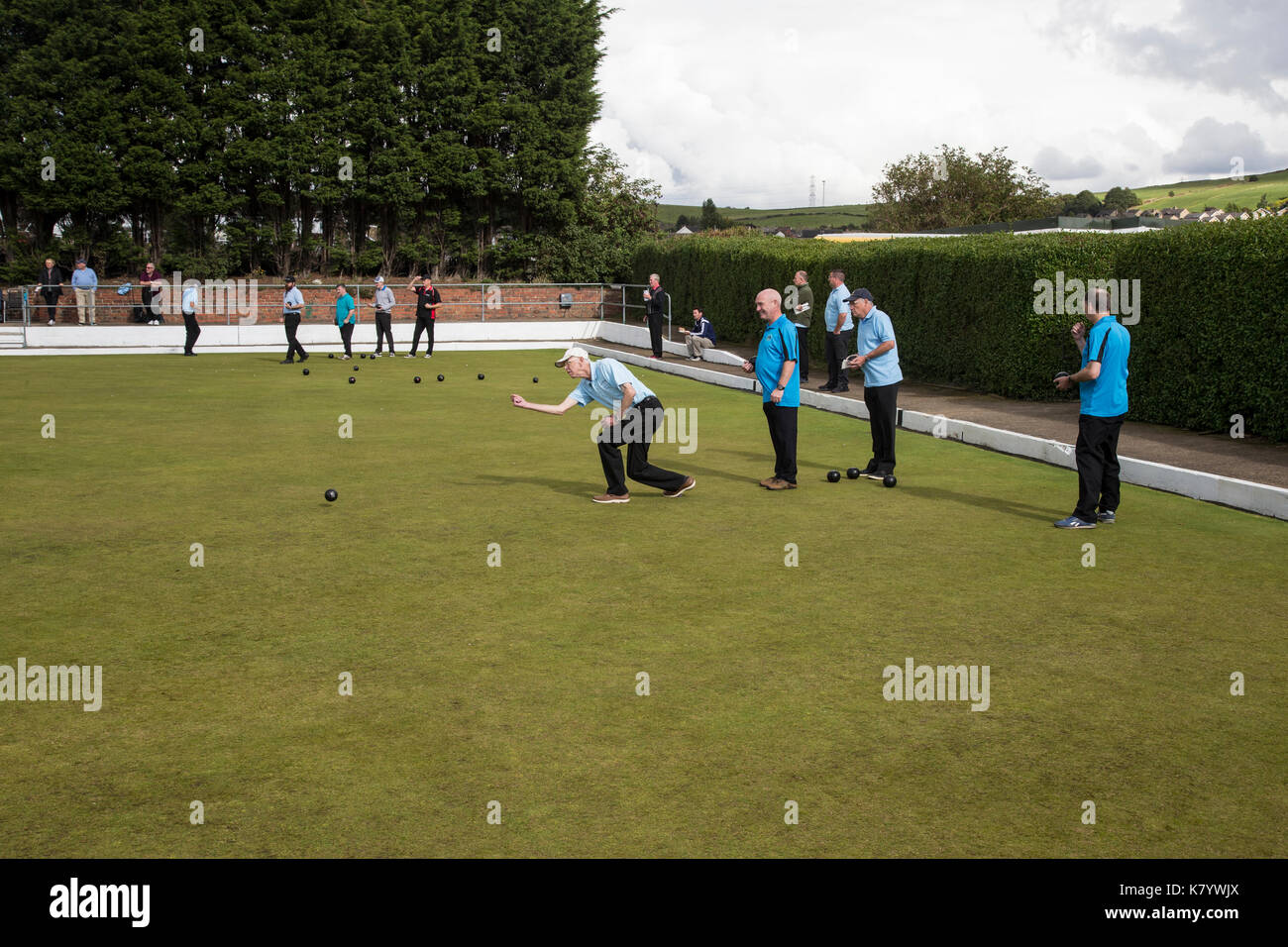 Championnat de Bowling Green de la Couronne à Huddersfield, Yorkshire de l'U.K. Banque D'Images