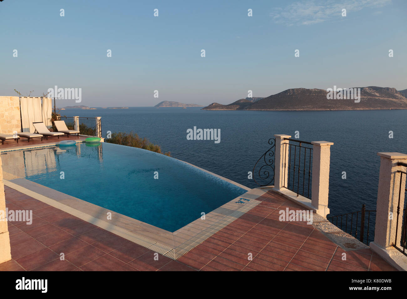 Villa avec piscine à Kas, Turquie Banque D'Images
