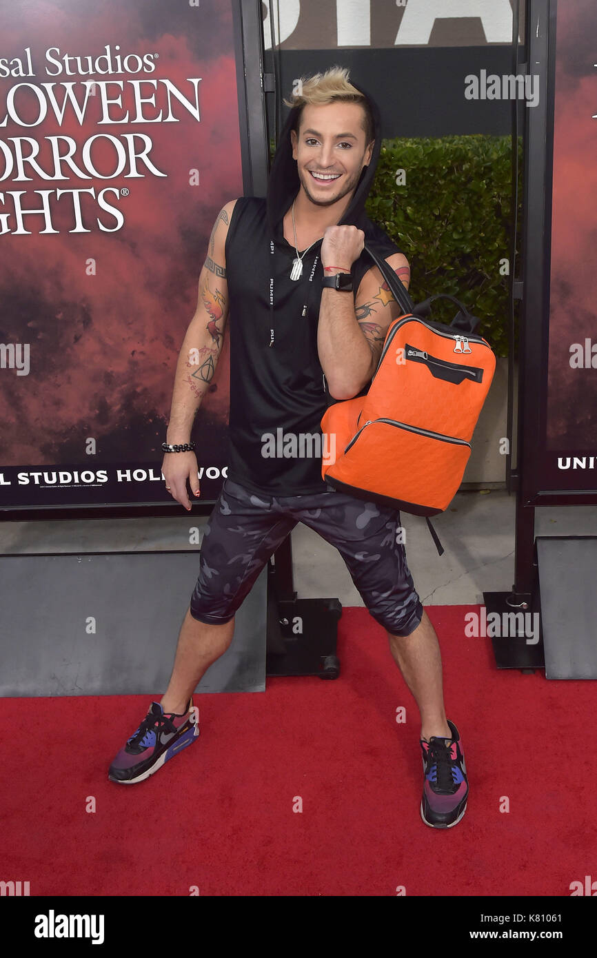 Frankie grande à l'ouverture de la 'Halloween Horror Nights' dans dans les studios Universal. Universal City, l'utilisation dans le monde entier 15.09.2017 | Banque D'Images