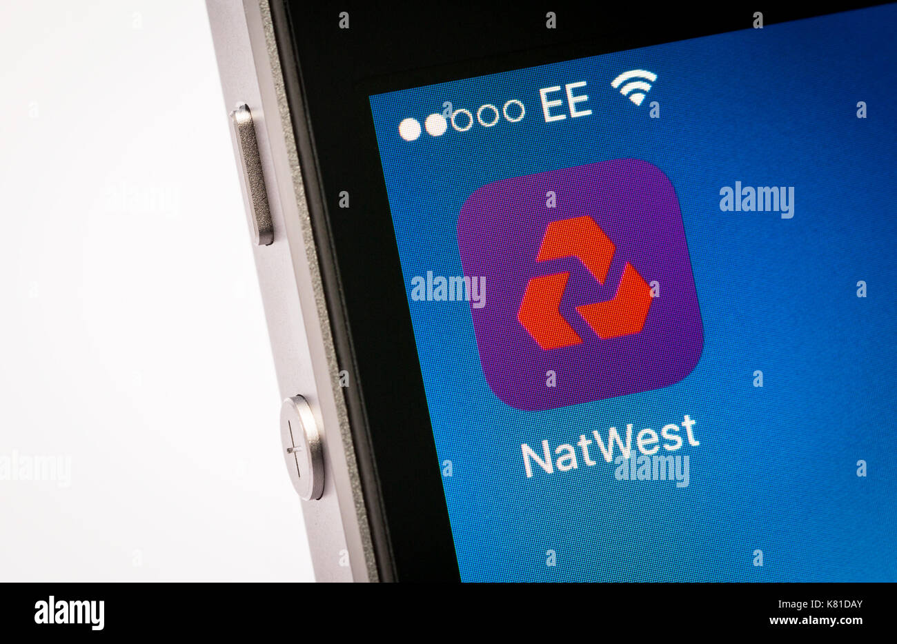 Application mobile banking Banque Natwest sur un téléphone mobile iPhone Banque D'Images