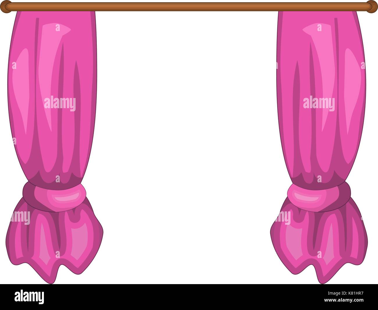 Cartoon vector icône symbole rideaux design. Belle illustration isolé ...