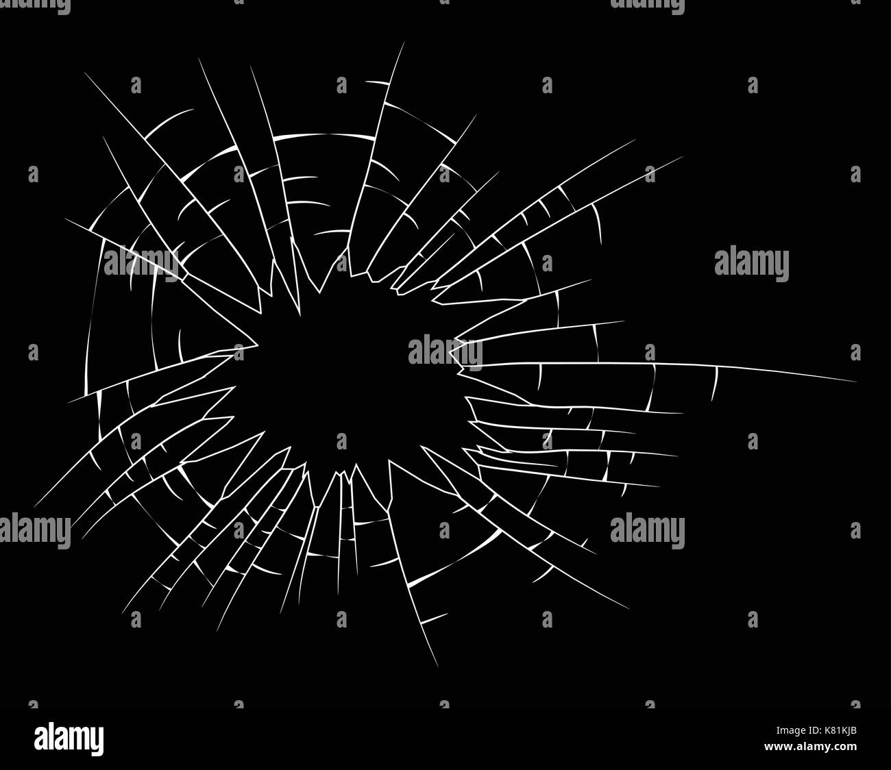 Silhouette de verre cassée symbole vecteur icône concevoir. Belle illustration isolé sur fond noir Illustration de Vecteur