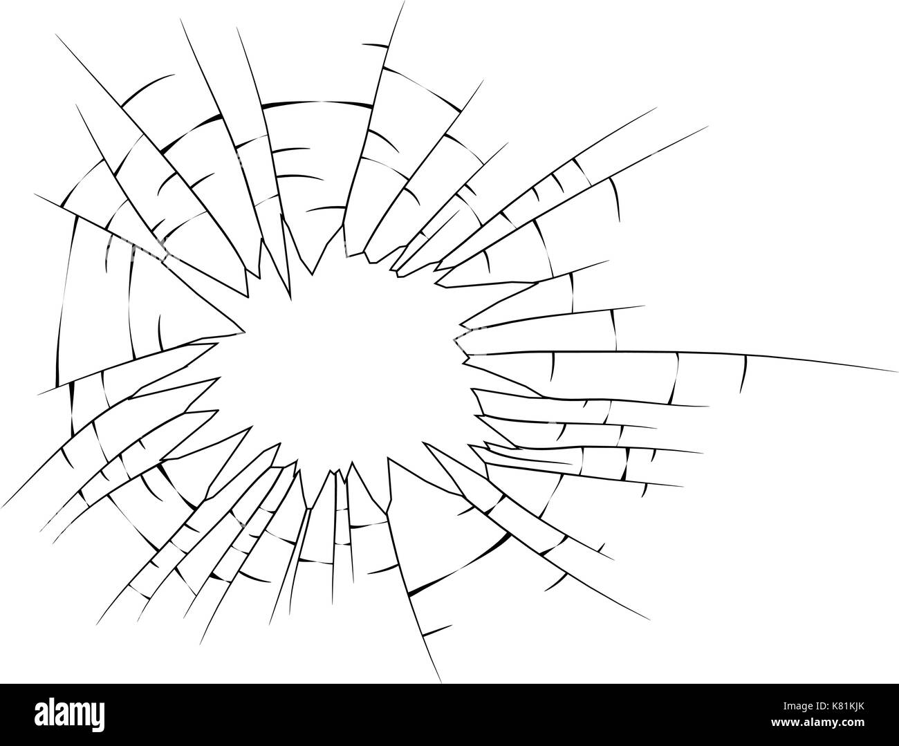 Silhouette de verre cassée symbole vecteur icône concevoir. Belle illustration isolé sur fond blanc Illustration de Vecteur