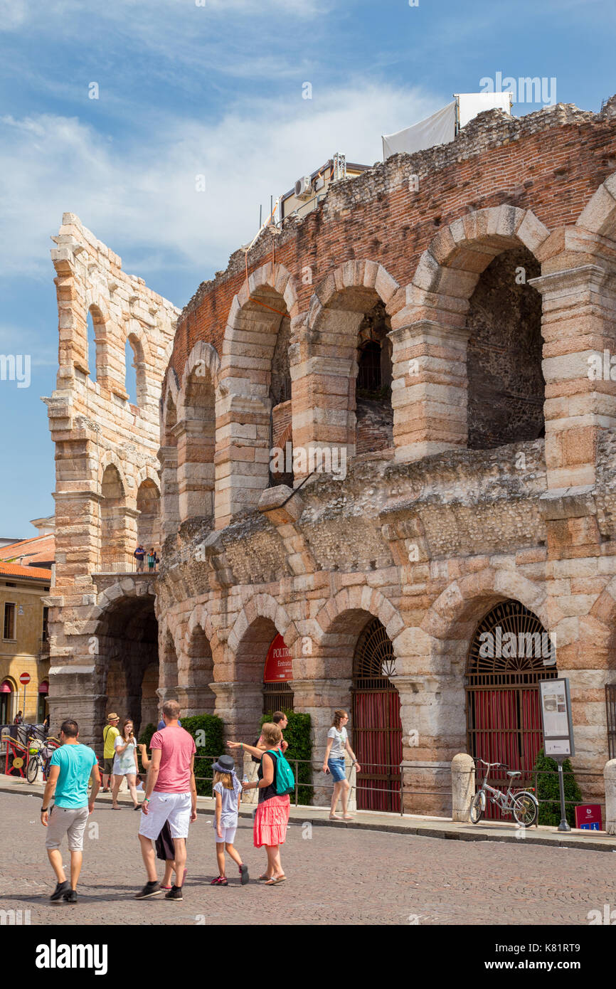 Aphitheater arène romaine, Vérone, Italie Banque D'Images