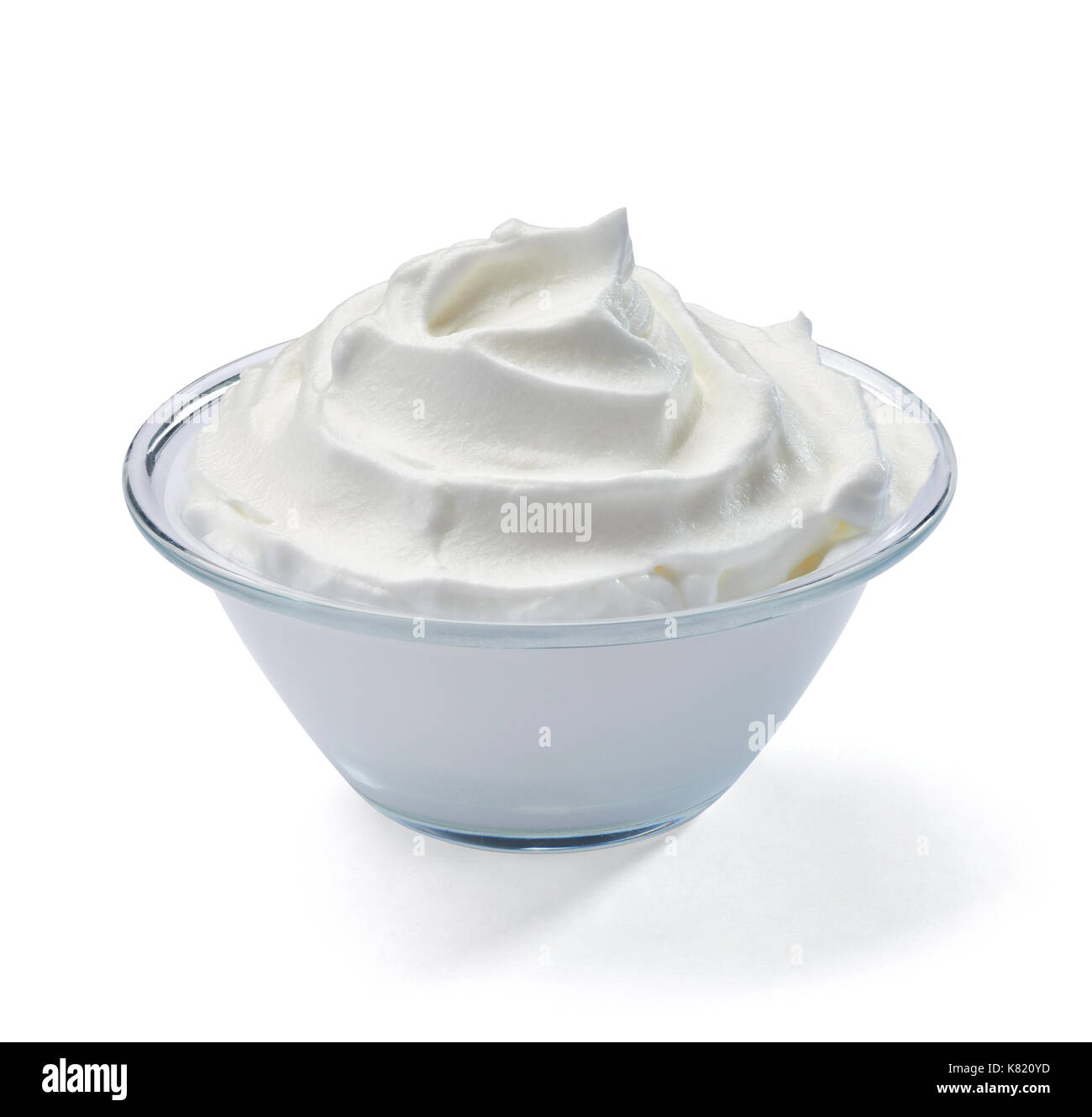 Close up d'un bol de yogourt ou de crème de beauté Banque D'Images