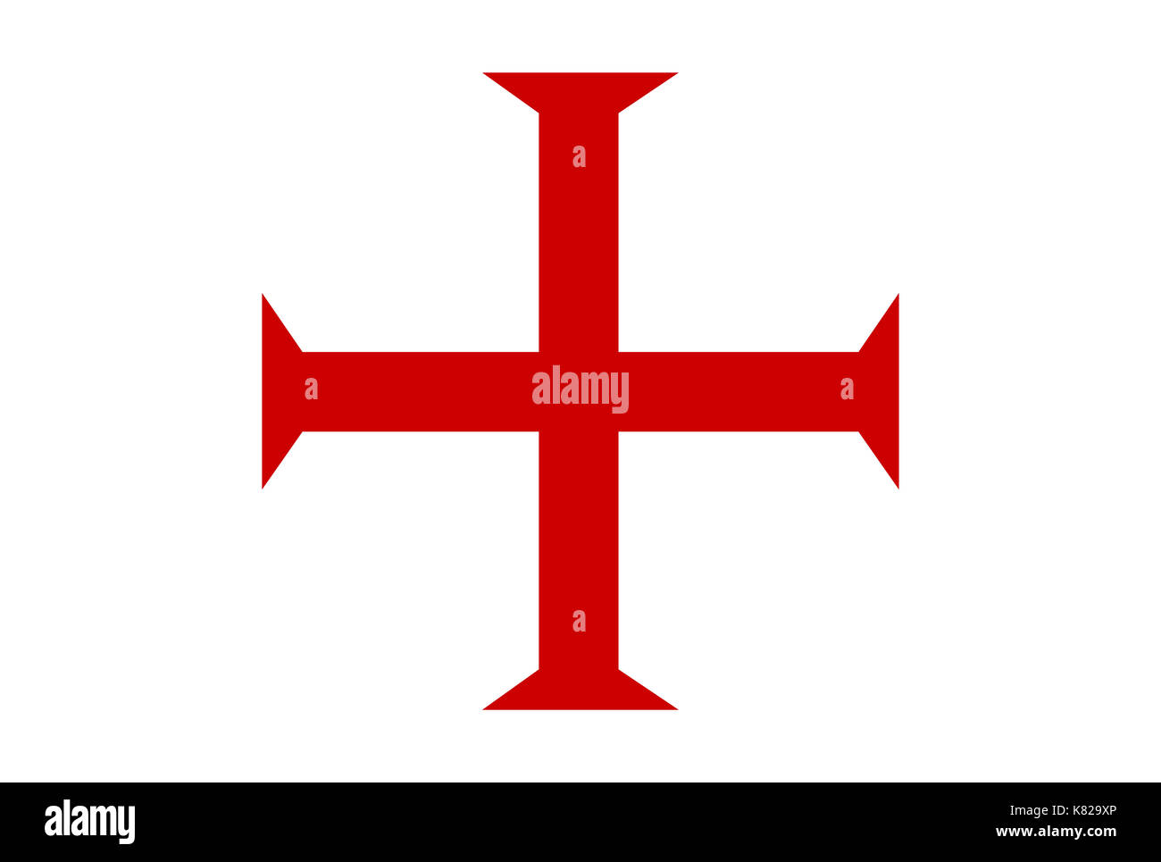 Ordre de Malte templiers croix rouge Banque D'Images