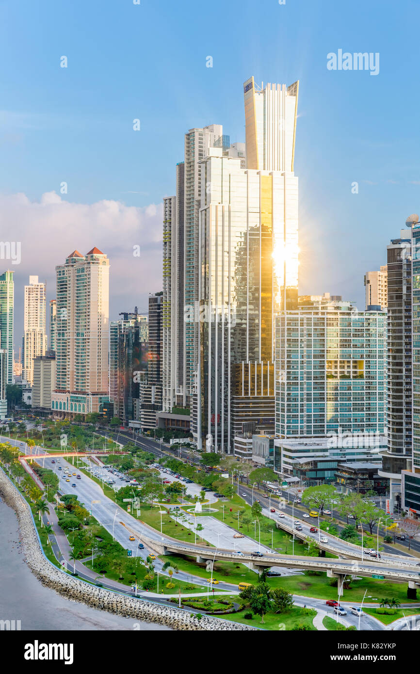 Sur les toits de la ville, la ville de Panama, Panama, Amérique Centrale Banque D'Images