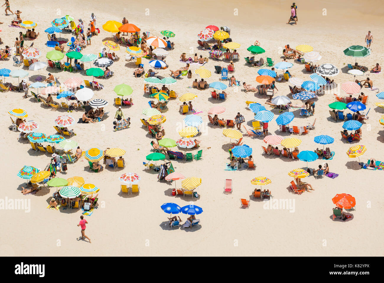 La plage d'Ipanema, Rio de Janeiro, Brésil, Amérique du Sud Banque D'Images