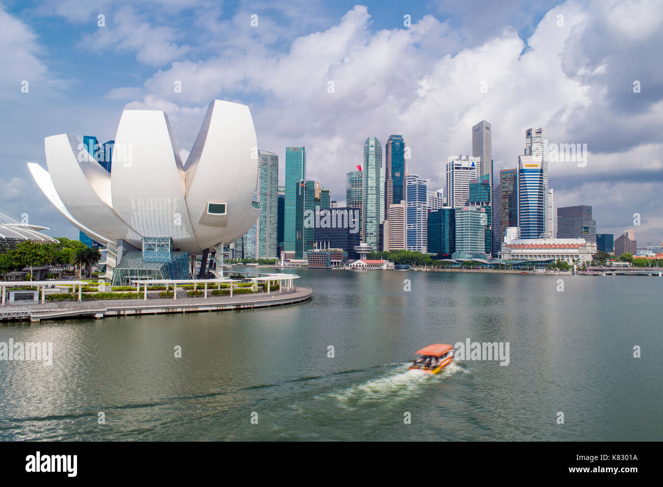 L'Asie du Sud Est, Singapour, vue sur le centre-ville de Singapour et Marina Bay Banque D'Images