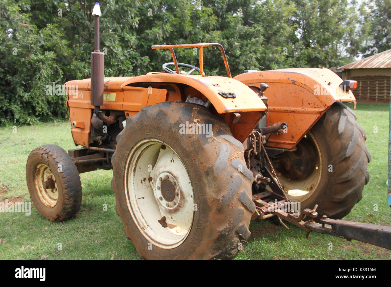 Une Fiat 450 tracteur acheté à Eldoret (Kenya), et fonctionne encore aujourd'hui Banque D'Images