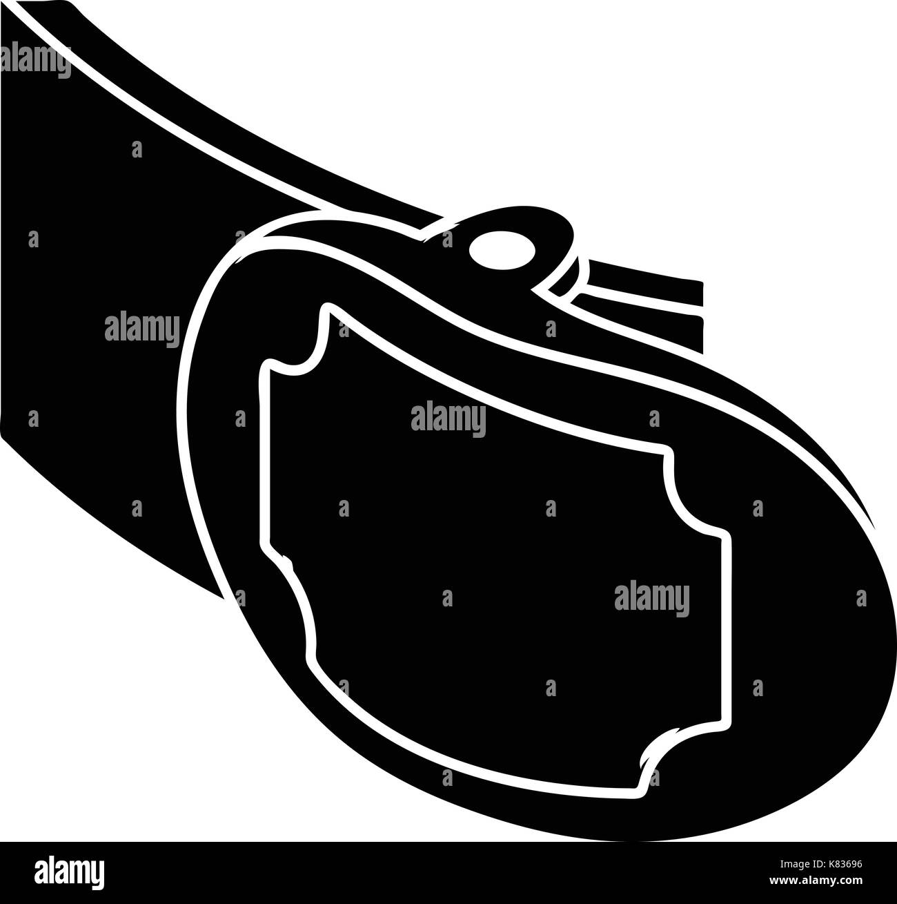 La boucle de métal, l'icône de style simple. Illustration de Vecteur