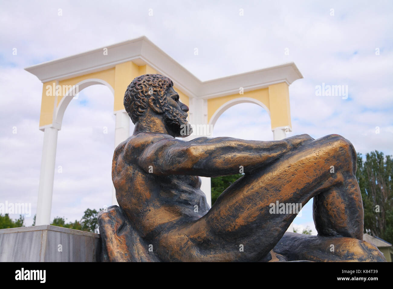 La Crimée, la sculpture 'Hercules' sting à Evpatoria Banque D'Images