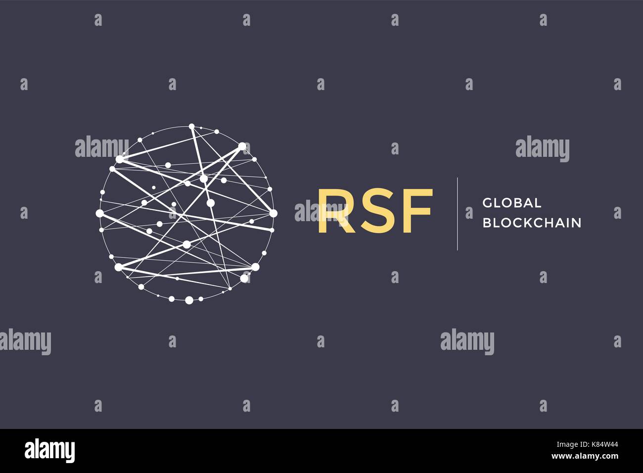 Logo pour la technologie de l'blockchain Illustration de Vecteur