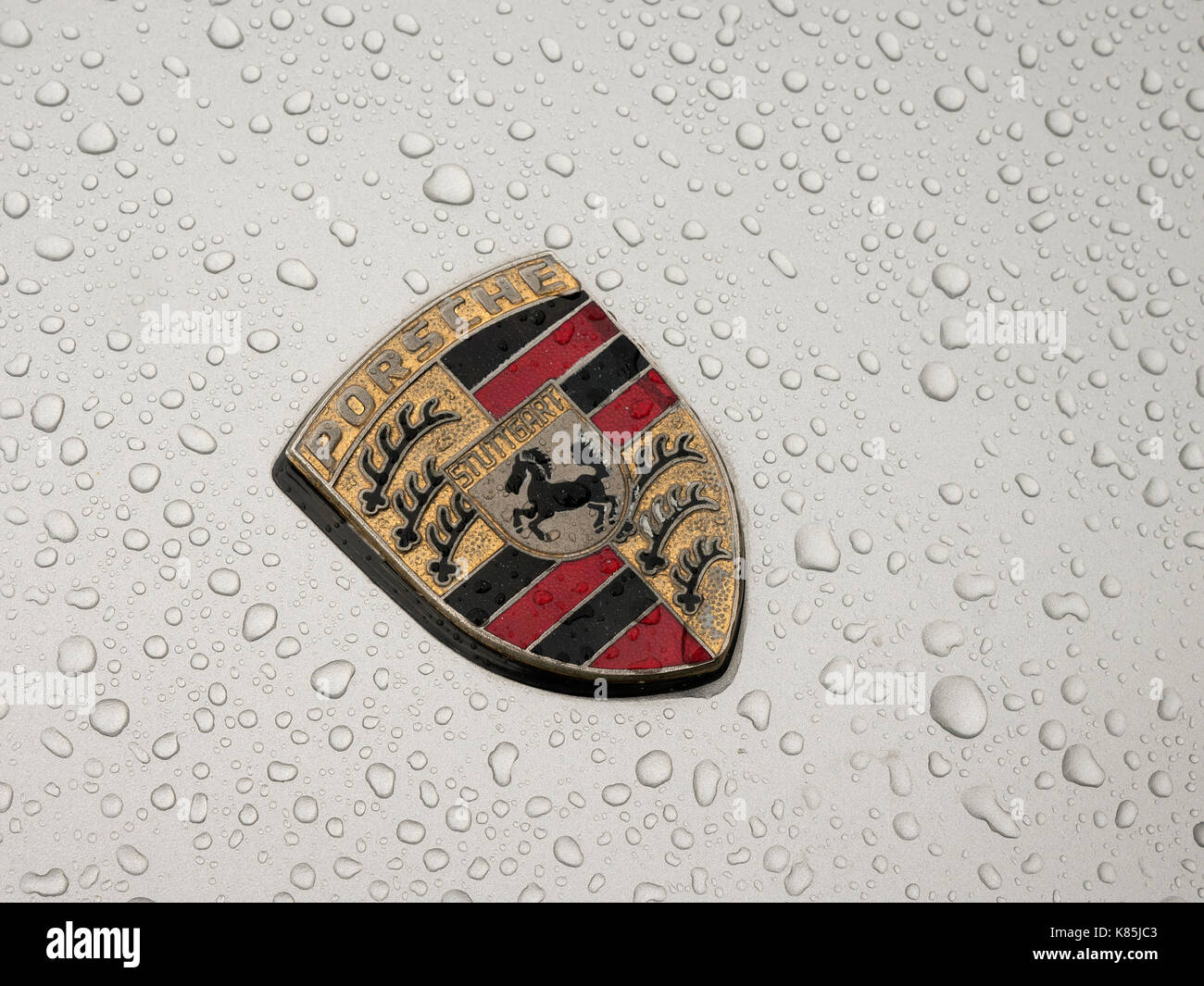 Porsche 911 Turbo badge avant Banque D'Images
