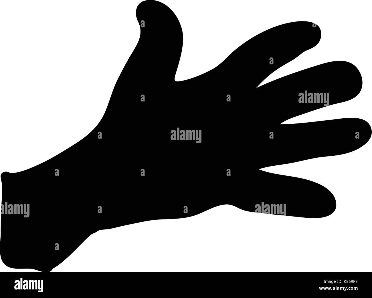 Geste de la main l'icône Symbole vecteur silhouette design. Belle illustration isolé sur fond blanc Illustration de Vecteur