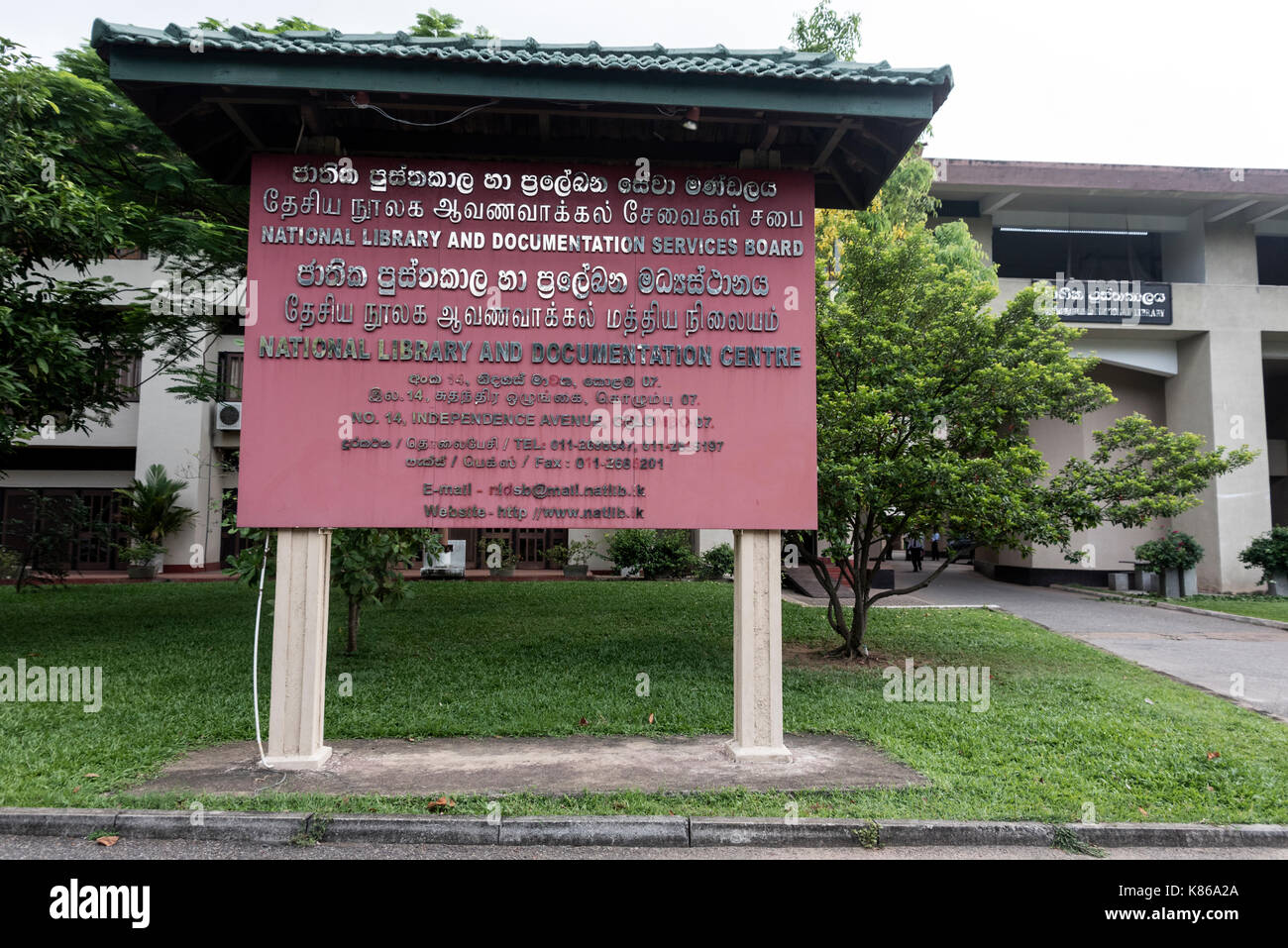 La bibliothèque nationale et le centre de documentation dans l'indépendance ave, Colombo, Sri Lanka Banque D'Images