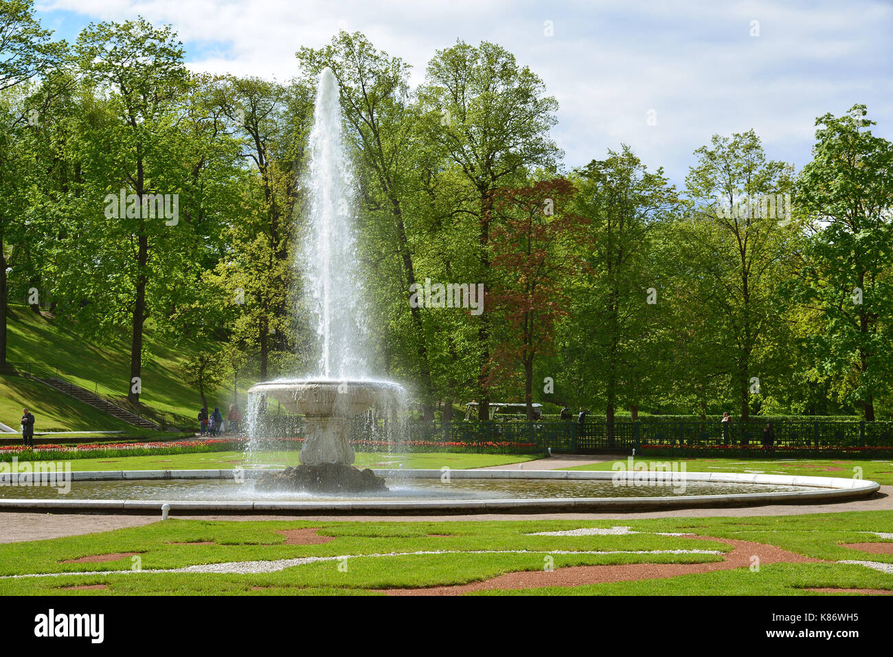 Russie - peterhof, 03 juin. 2017. grande fontaine italienne en grande perte Banque D'Images