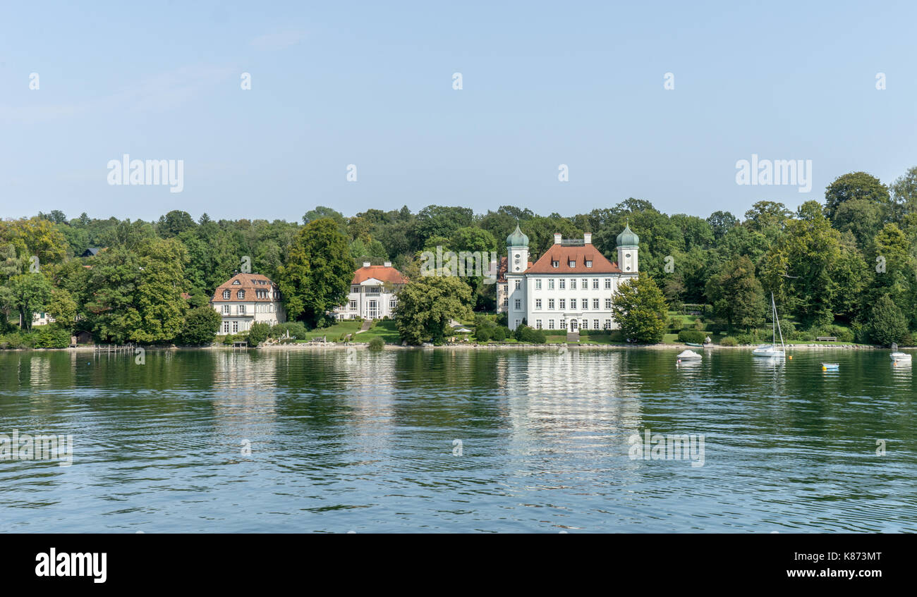 Château Ammerland au Lac de Starnberg en Bavière, Allemagne Banque D'Images