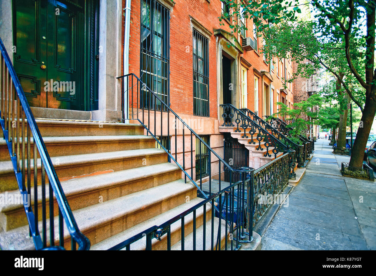 Street à Greenwich Village, new york city Banque D'Images