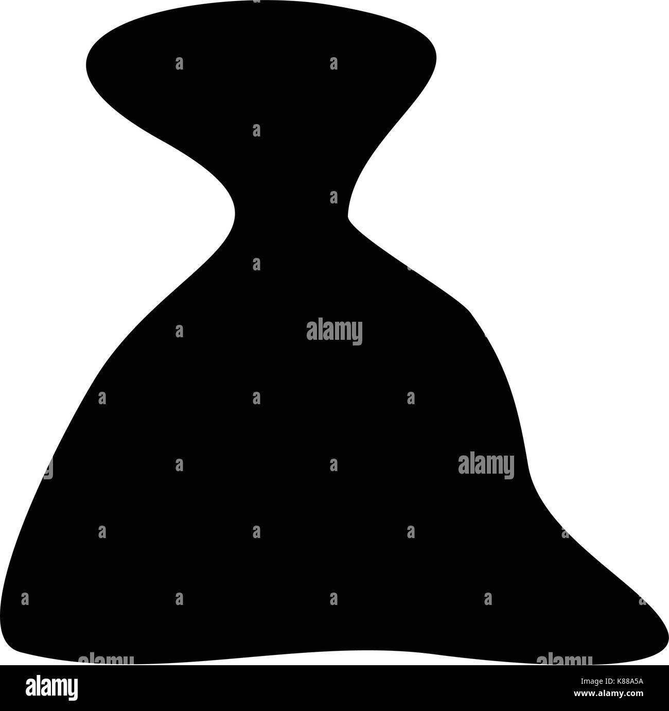 Sac, Sac santa argent symbole vecteur icône concevoir. Belle illustration isolé sur fond blanc Illustration de Vecteur