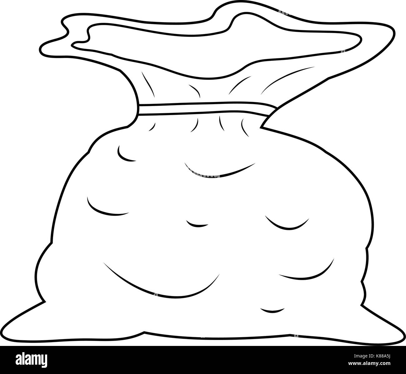 Sac, Sac santa argent symbole vecteur icône concevoir. Belle illustration isolé sur fond blanc Illustration de Vecteur