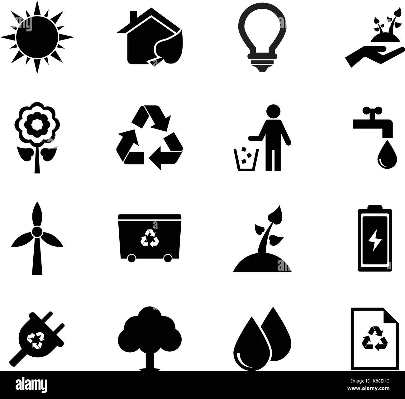Ecology icon set Illustration de Vecteur