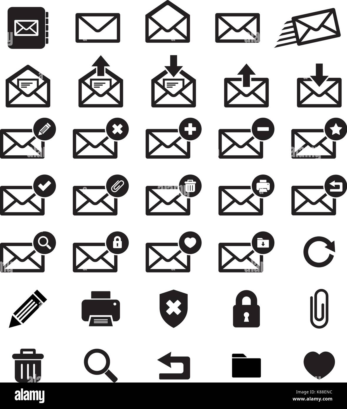 icône d’email Illustration de Vecteur