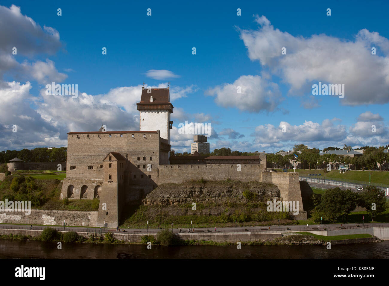 Forteresse de la ville de Narva, Estonie Banque D'Images
