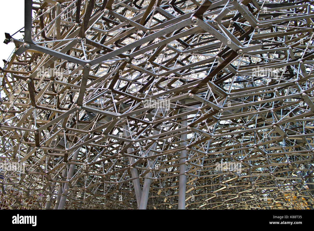 Le pavillon français à l'Expo de Milan a été très impressionnant. Il s'agit d'une ruche et reproduit les sons et vibrations obtenues télématique fro Banque D'Images