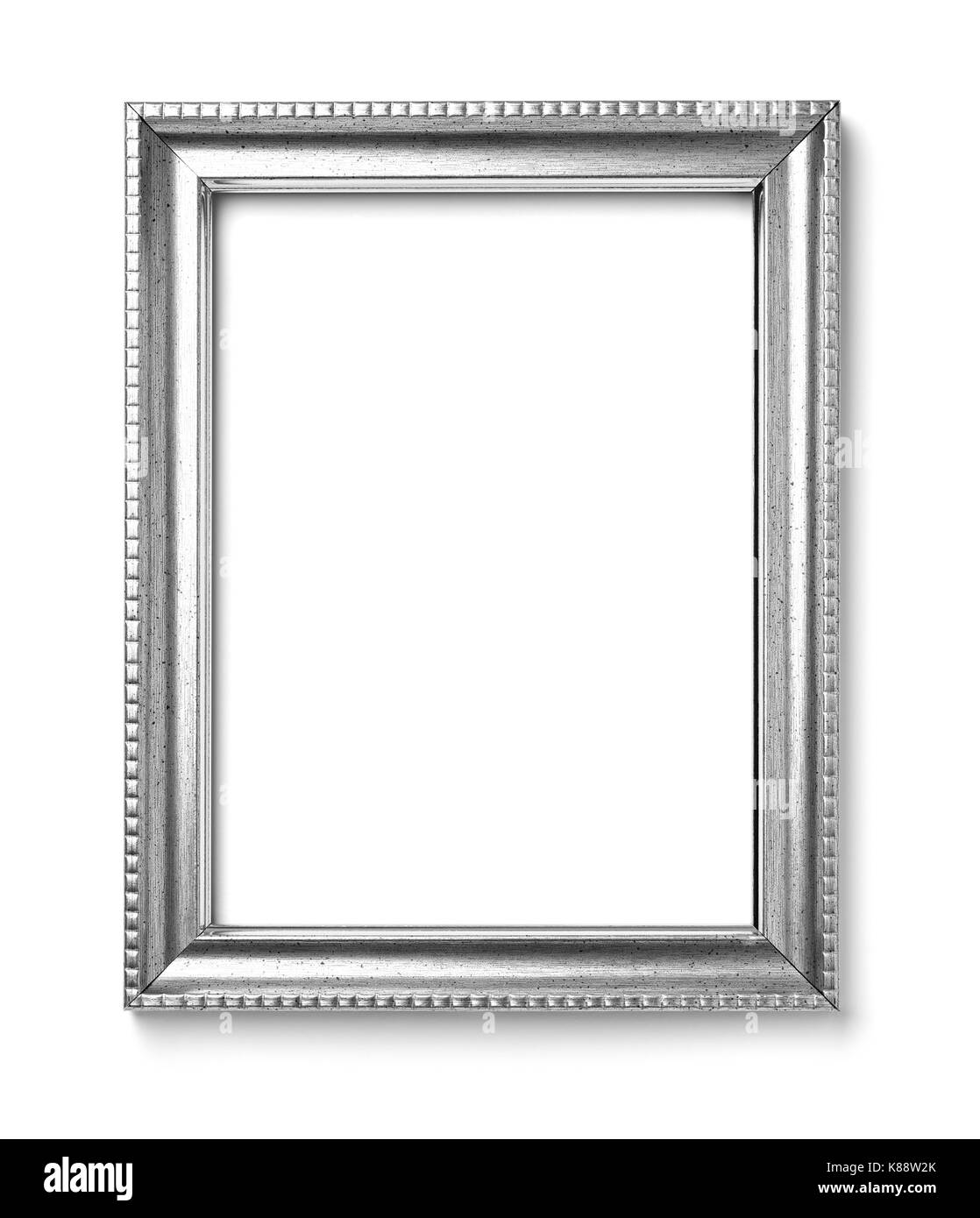 Close up d'un cadre en bois vintage sur fond blanc Banque D'Images