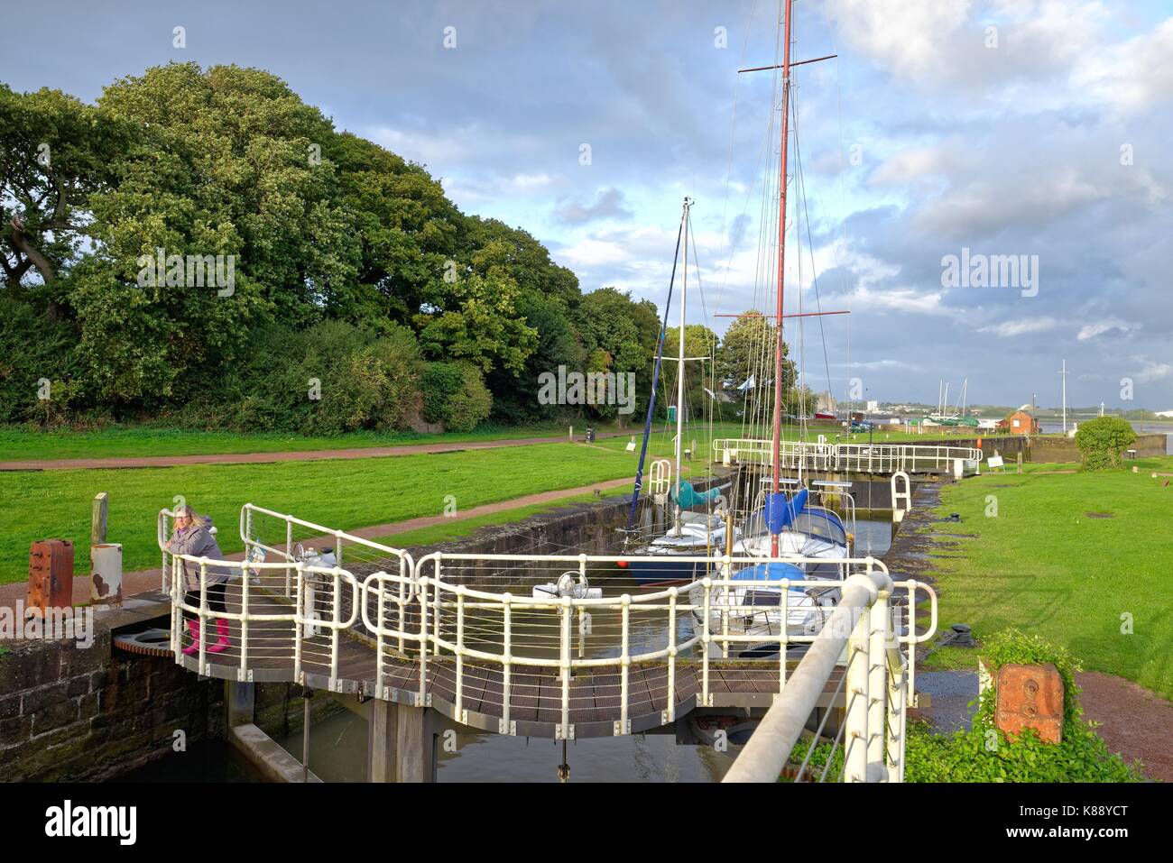 Lyndey Gloucestershire Angleterre Royaume-uni dock Banque D'Images