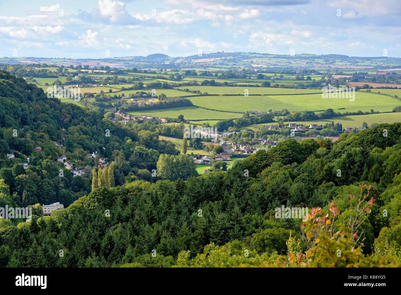 Vue de Symonds Yat Rock Gloucestershire England UK Banque D'Images