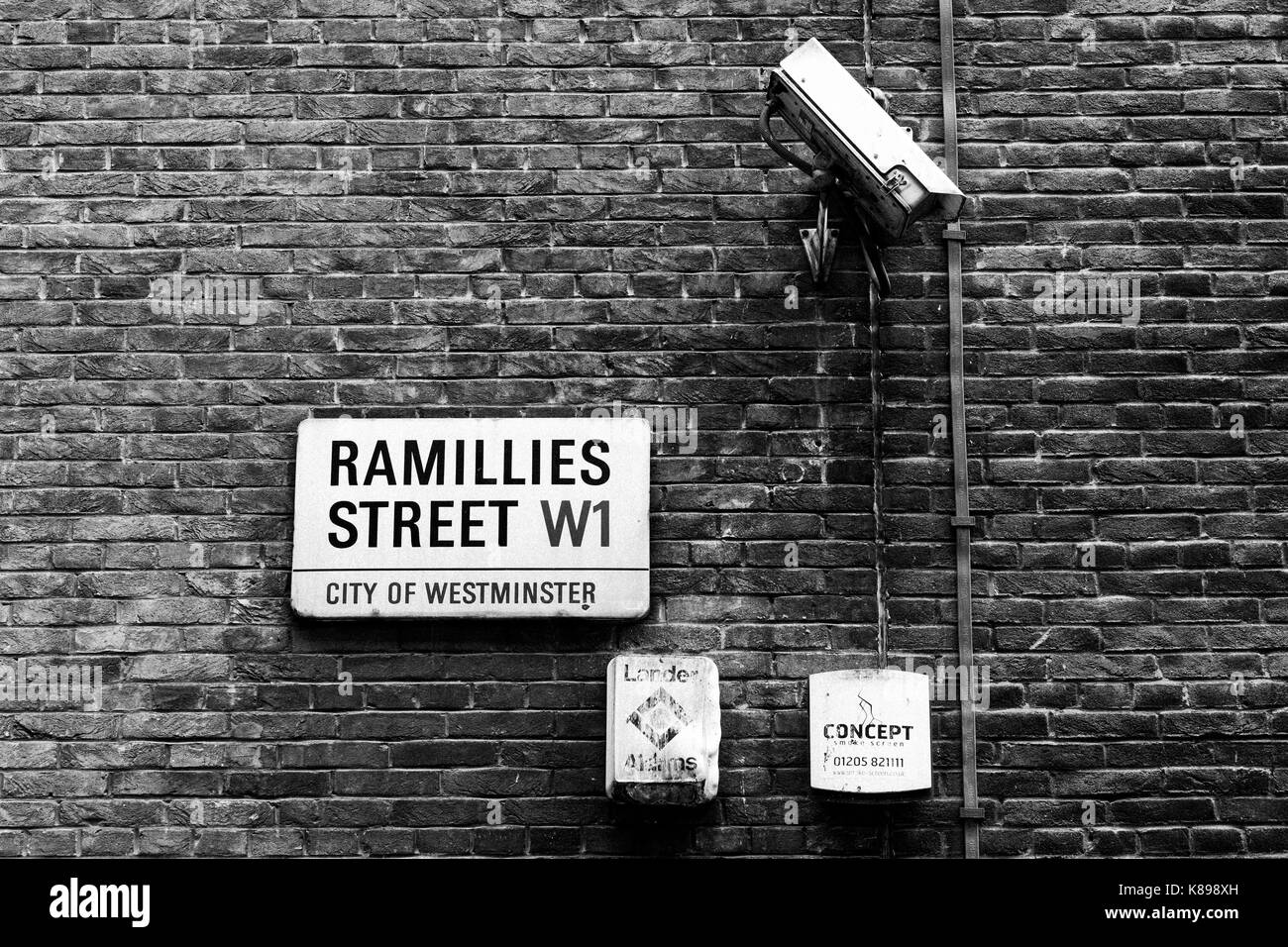 Ramillies cctv street london uk Banque D'Images