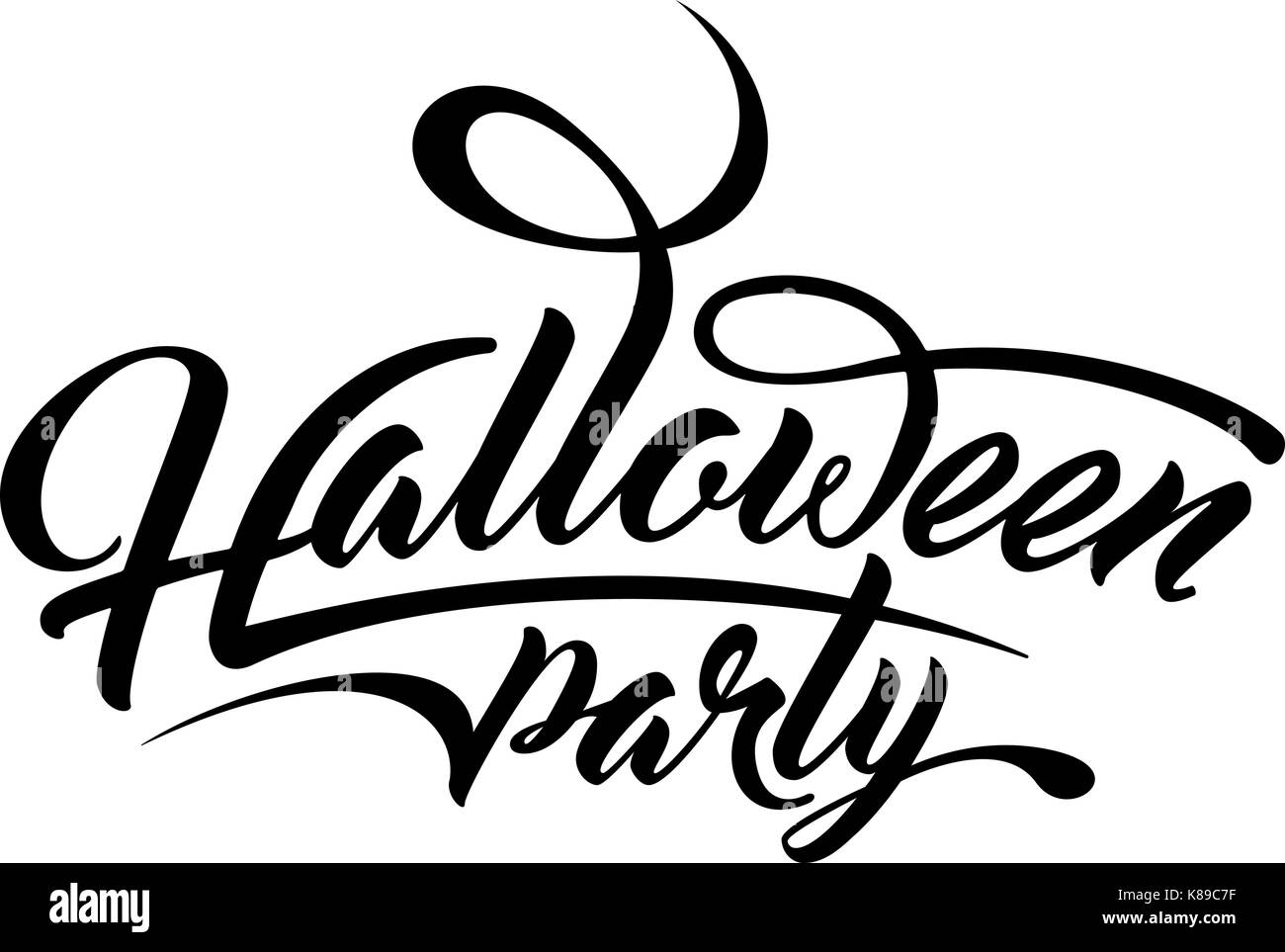 Le lettrage Halloween party Illustration de Vecteur