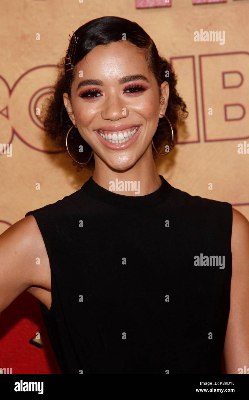 Jasmin Savoy Brown aux arrivées de hbo emmy after party - partie 2, le pacifique design center, los angeles, ca septembre 17, 2017. Photo par : ja/everett collection Banque D'Images