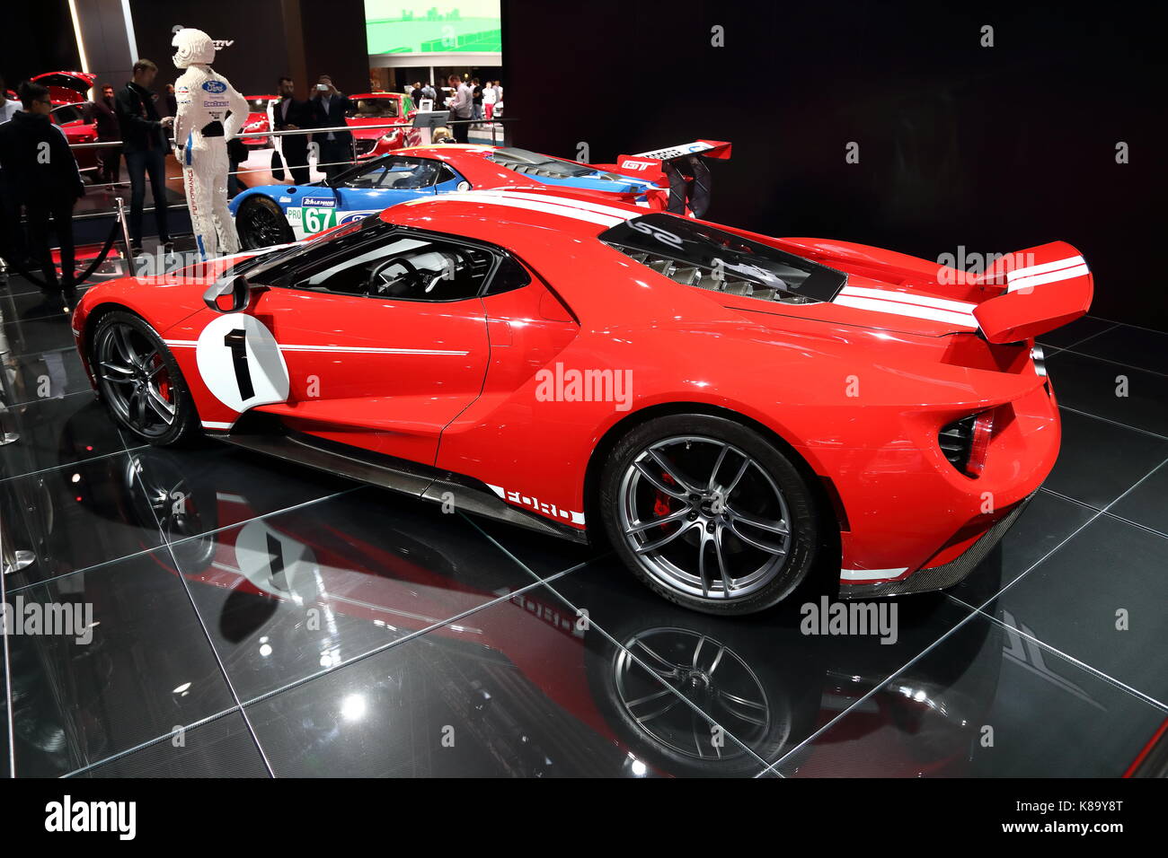 Les constructeurs du monde entier présentent leurs nouveaux modèles et concept-cars à l'occasion du salon de l'automobile voiture d'IAA de Francfort, Allemagne Banque D'Images