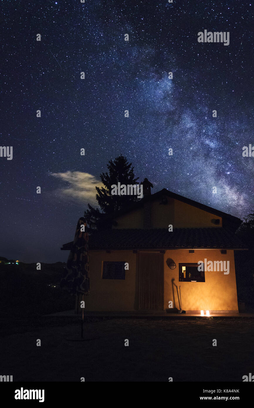 Stars sur une chambre au Piémont, Italie Banque D'Images