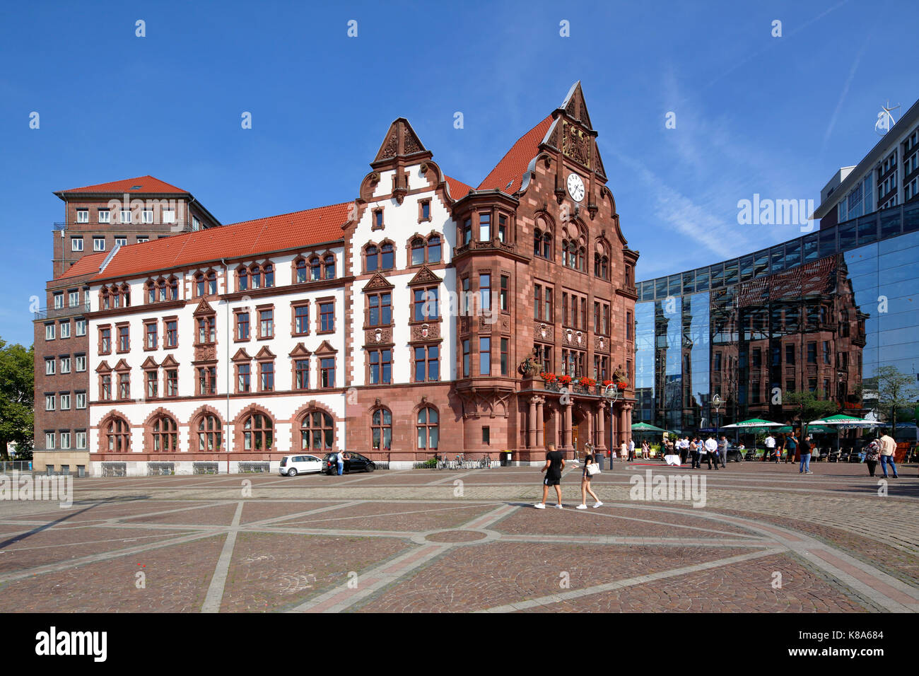 Altes stadthaus und berswordt-halle am friedensplatz à Dortmund, Ruhr, NORDRHEIN-WESTFALEN Banque D'Images