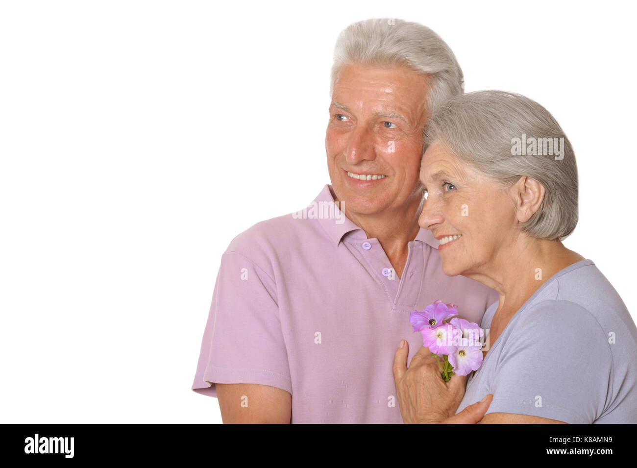 Senior couple looking away Banque D'Images