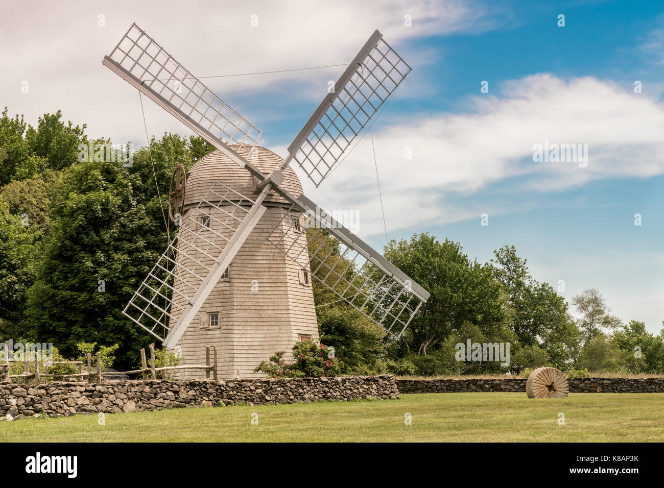 Moulin à Vent historique trouvés à Jamestown, Rhode Island Banque D'Images