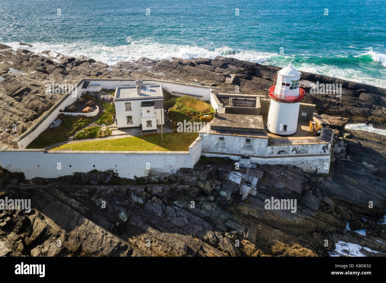 Phare de Cromwell Point, comté de Kerry Irlande Valentia Island Banque D'Images