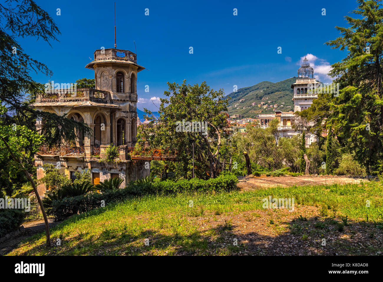 Chiavari Italie Ligurie - villa rocca - la torretta Banque D'Images