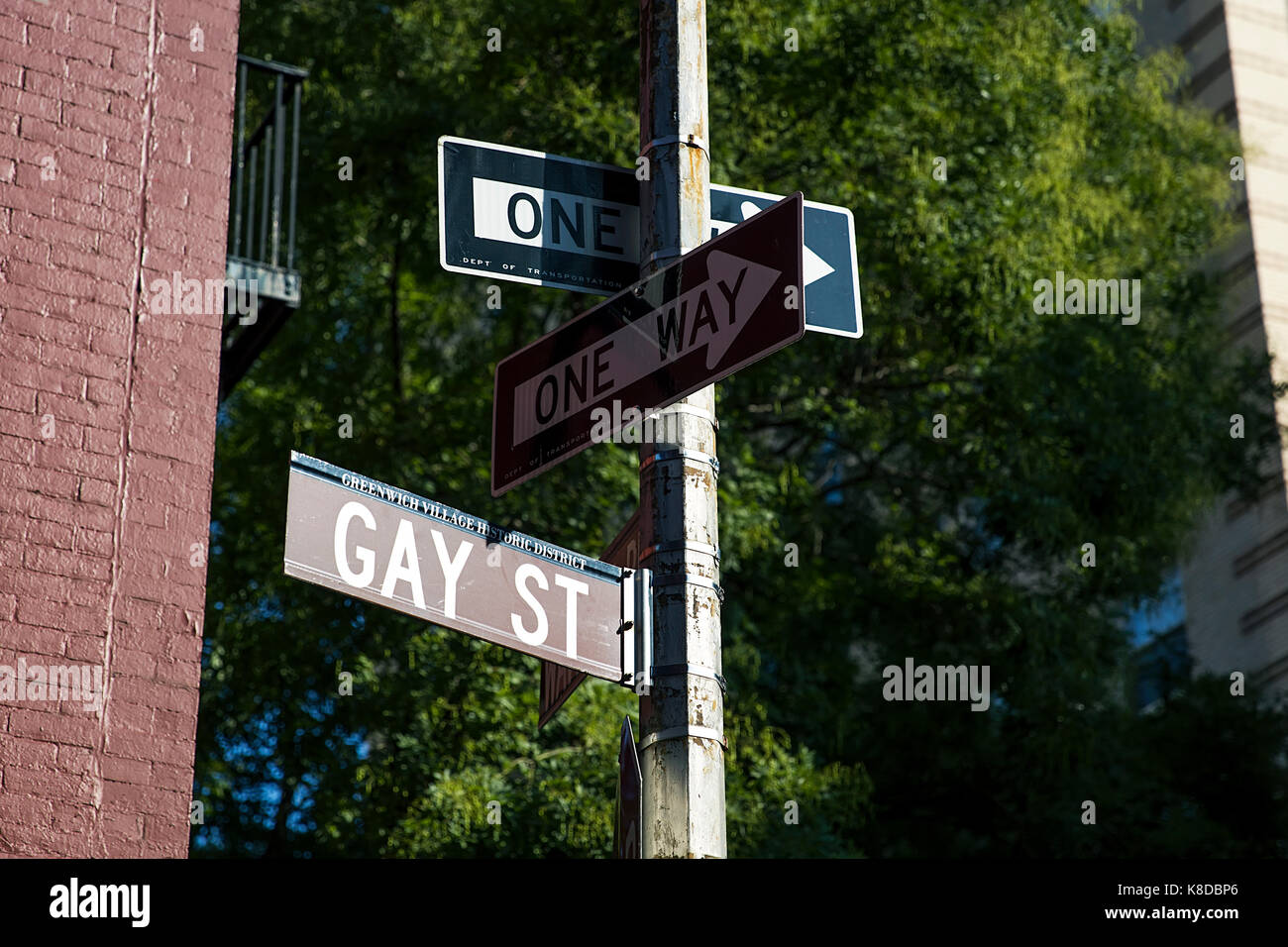 Gay street sign in New York, États-Unis Banque D'Images