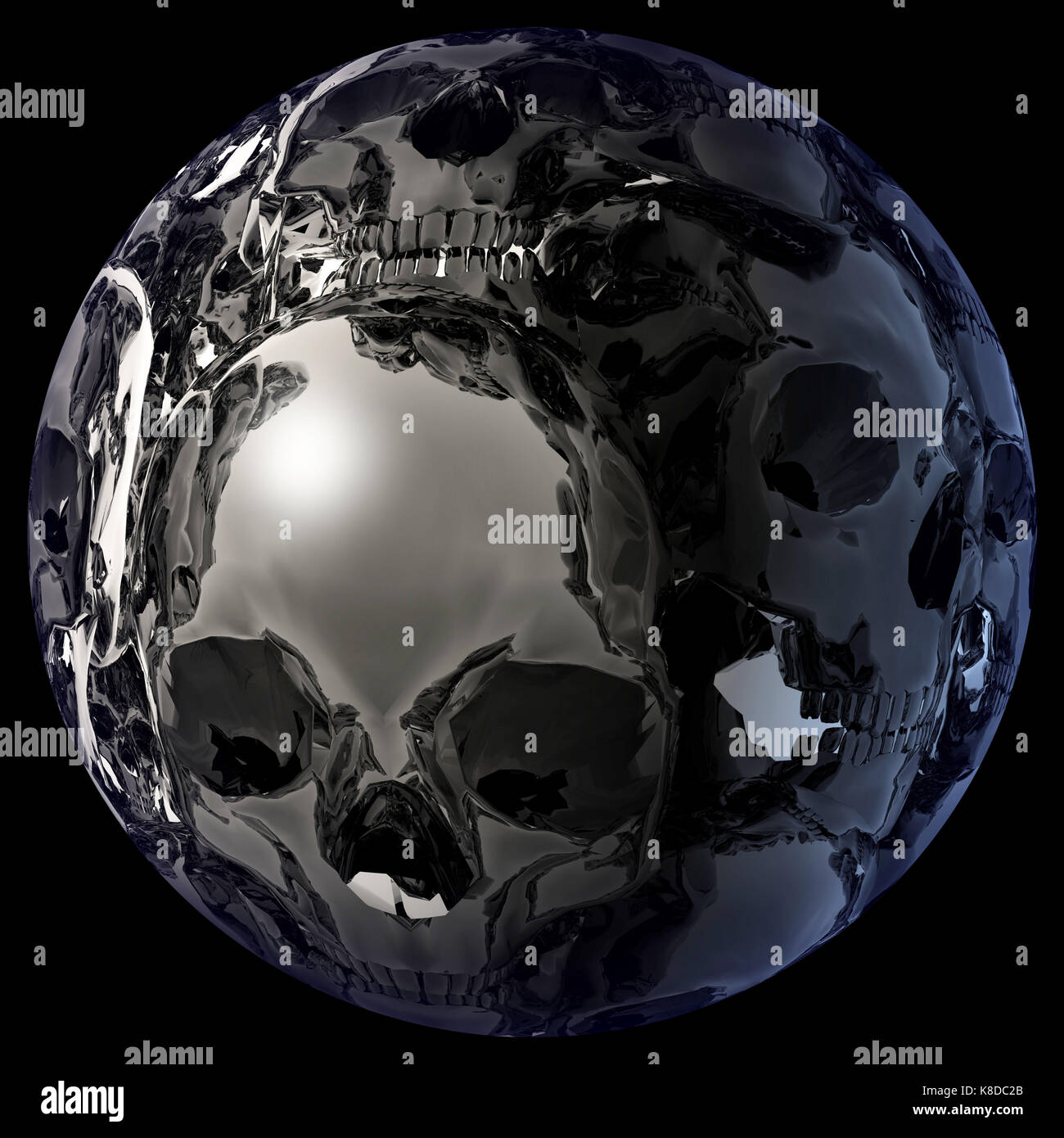 Digital 3d illustration de crânes creepy Banque D'Images