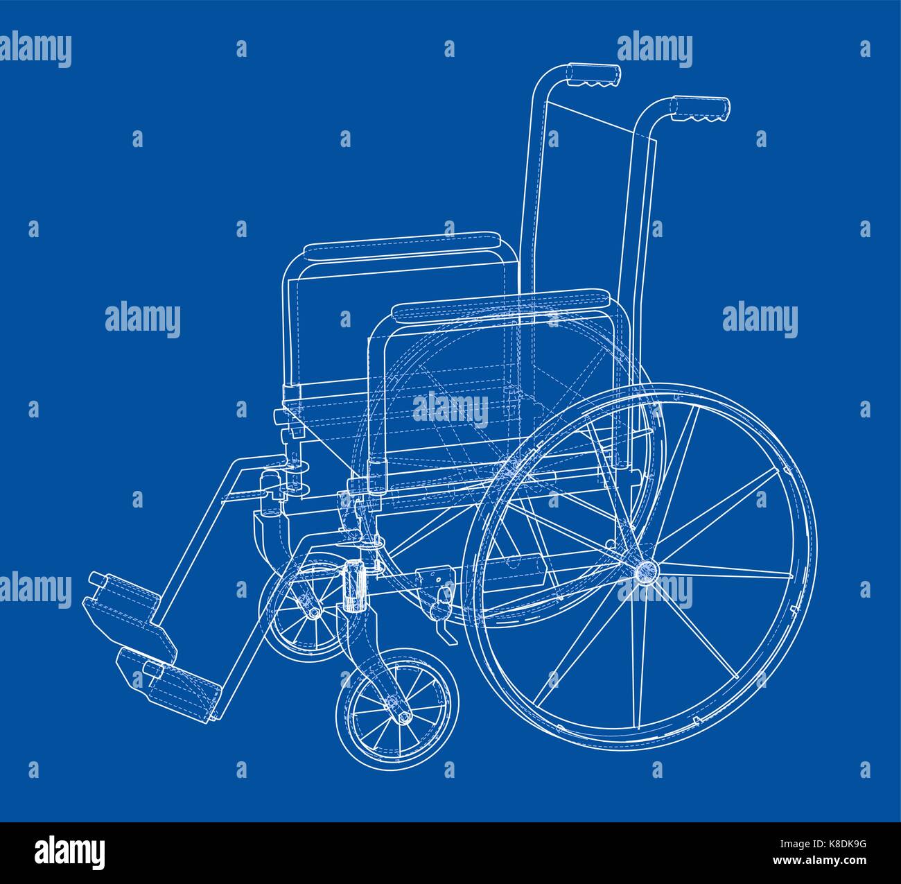 Croquis de fauteuil roulant. vector Illustration de Vecteur