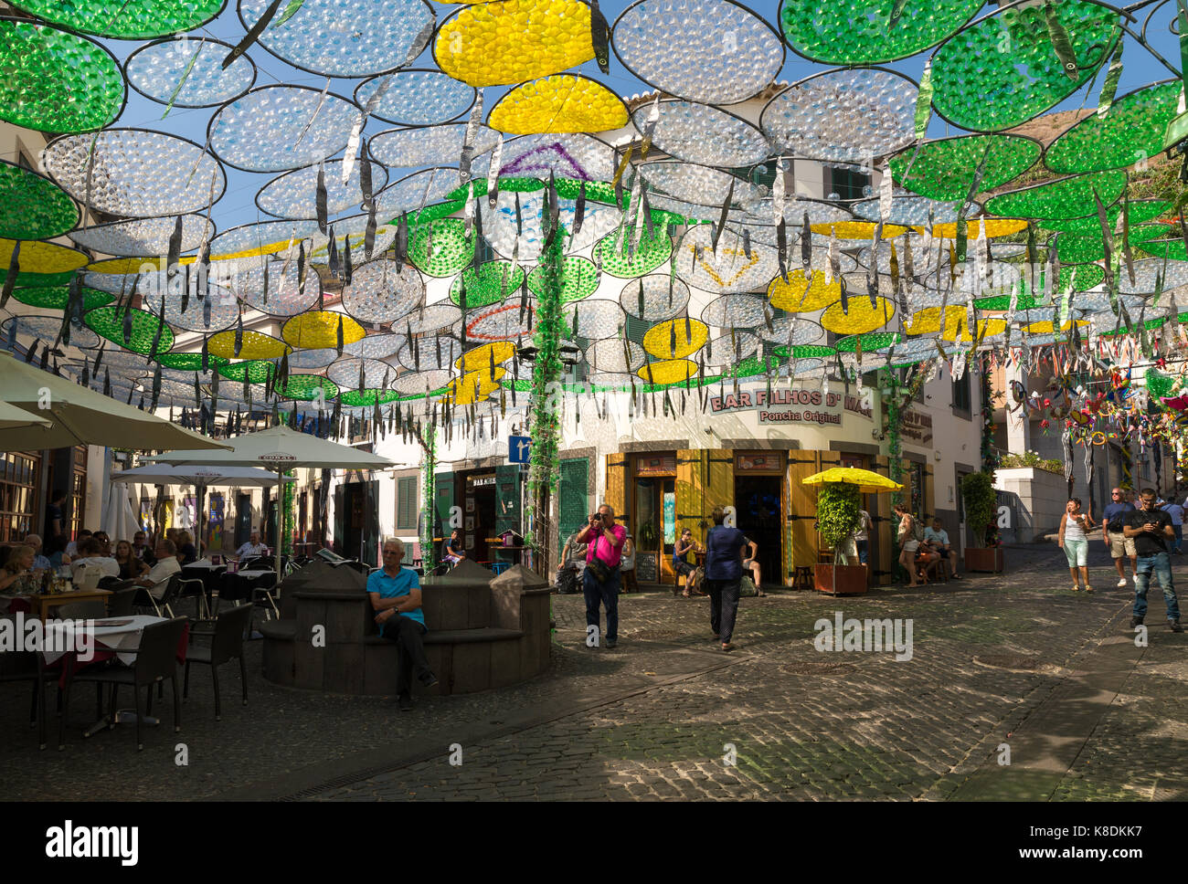 Camara de Lobos, Madère - 9 septembre 2017 : Street View de Camara de Lobos pendant les festivités, Madeira, Portugal Banque D'Images